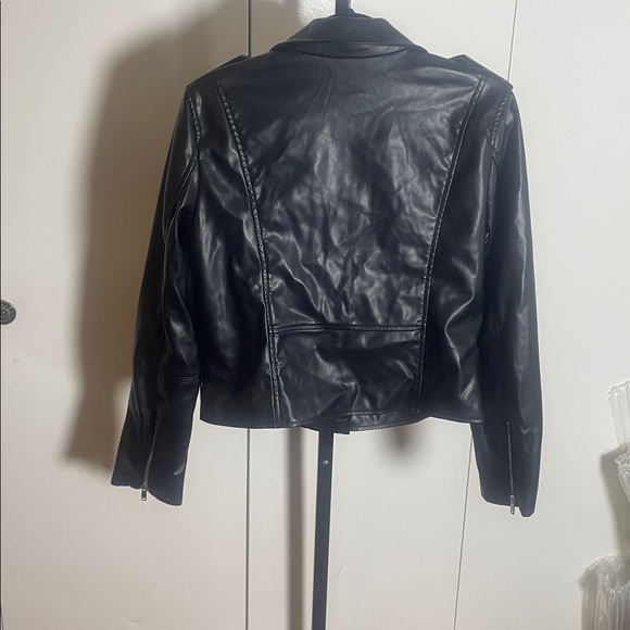 Nine West faux leather moto jacket NWOT - Picture 4 of 5